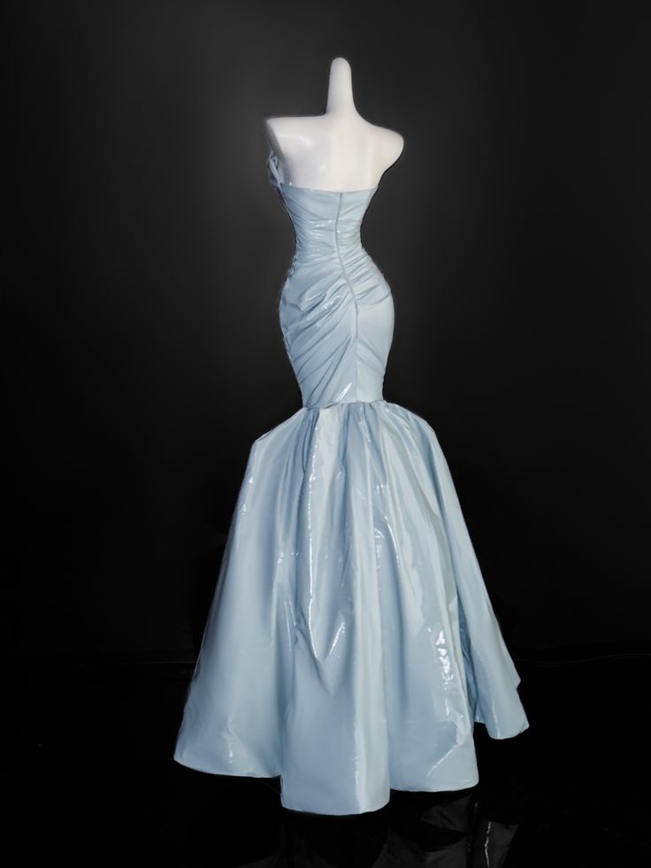 Blue Mermaid Long Princess Dress Evening Gown       S6556