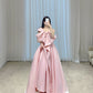 Elegant Pink Satin Prom Dresses Long Evening Dress       S6570