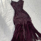 Vintage Spaghetti Straps Long Prom Dress Evening Party Dress      S5891