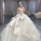 A Line Tulle Wedding Dresses Sleeveless Long Bridal Gowns    S6648