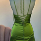 Spaghetti Straps Green Mini Homecoming Dresses        S6277