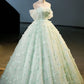 Quinceanera Dress Tulle A-Line Lace Long Prom Dress Lace Long Sweet Dress       S5593