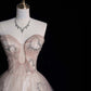 A Line Long Pink Evening Gown Princess Dress Prom Ball Gown       S6564