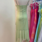 Green Chiffon Prom Dress Spaghetti Straps Evening Dress     S7015