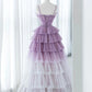 Lavender Tulle Long Prom Dress, Lovely A-Line Evening Dress      S6670