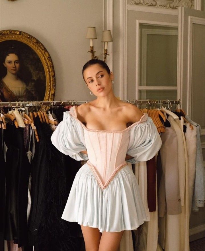 Pink dreamy A-line figure showing cute princess tutu skirt homecoming dress R2433