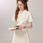 French style apricot dress new summer commuting interview dress R1910