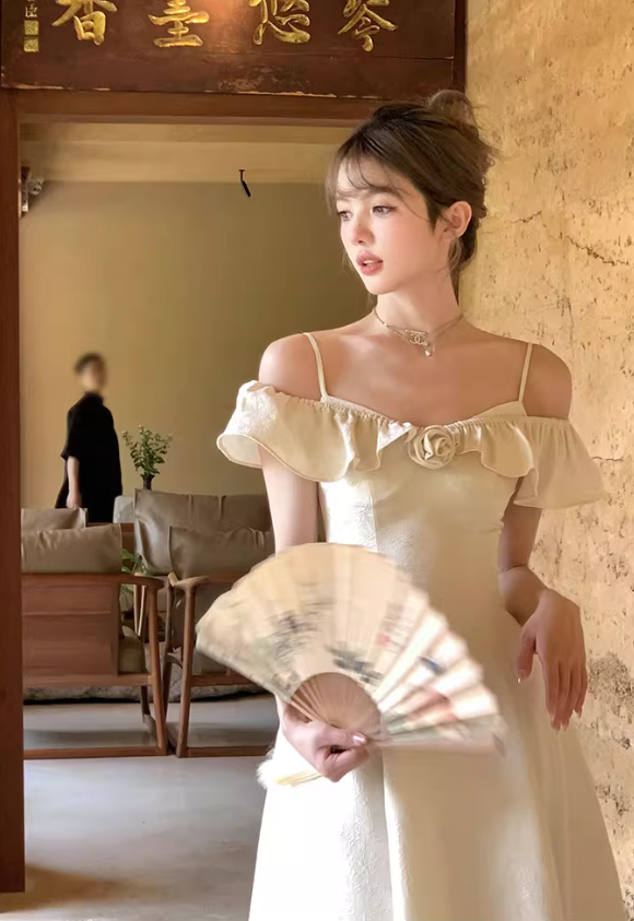 White first love skirt new style dress suspender dress R4994