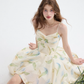 Floral suspender dress summer wear short skirt R2695