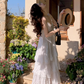 White dress seaside holiday beach dress high-end age-reducing suspender long dress R1700