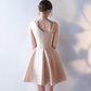 Cute Light Ivory A-Line One-Shoulder Mini Dress Birthday Dress Evening Dress RS028