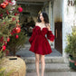 Red one shoulder tube top sexy short skirt homecoming dress R3472