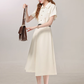 French style apricot dress new summer commuting interview dress R1910