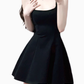 2025 summer new black high-end Hepburn style waist temperament suspender dress R0904