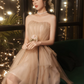 Cute Light Ivory A-Line Strapless Mini Dress with Tulle and Bow-knot Waist Quinceanera Dress Birthday Dress RS029