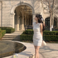 White sleeveless dress for women, new style, beautiful, unique, slim fit, elegant dress R4420