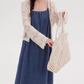 Denim suspender dress with cardigan two-piece suit new style beautiful western-style suit R2358