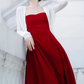 French retro high waist slim sexy velvet dress dress suspenders skirt R1463