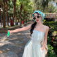 Mint Mambo Dress Backless Beach Vacation Suspender Dress Pure Desire Waist A-line Midi Dress R0252