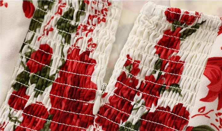 French holiday style short white 2025 new slim suspender dress R2642