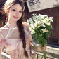 Long printed halter neck dress for women summer French style skirt R4831