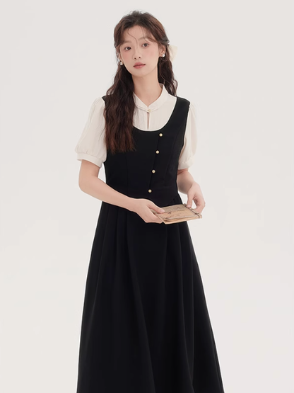 Teachers' teaching dress 2025 new improved cheongsam dress long skirt R2381