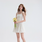 French floral suspender skirt pastoral style dress short skirt holiday style skirt R2800
