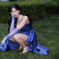 Modest Sweetheart Satin Slit Prom Dresses 21th Birthday Outfits        S6074