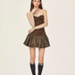 Hot girl wears sexy off-shoulder flower bud tube top tutu skirt leopard print dress R5215