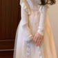 Gentle and elegant mesh suspender dress, beautiful waist and elegant long skirt R0490