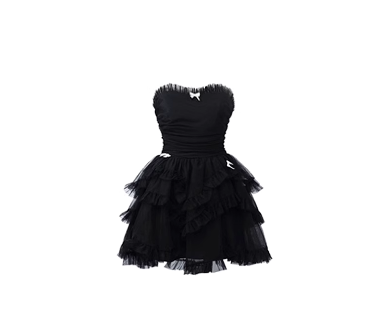 French style tube top dress new style hot girl princess dress yarn cake tutu skirt R0027