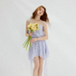 Sea salt daisy floral dress French suspender skirt short skirt holiday wear skirt female summer R3454
