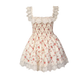 Tea break French lace floral suspender dress 2025 new princess puffy skirt R0025