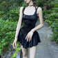 Retro pure desire style suspender dress 2025 large size sweet spicy style waist ballet tutu skirt R1250