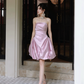 Princess Style Pink Strapless Mini Women Dress Party Dress Birthday Dress RS073