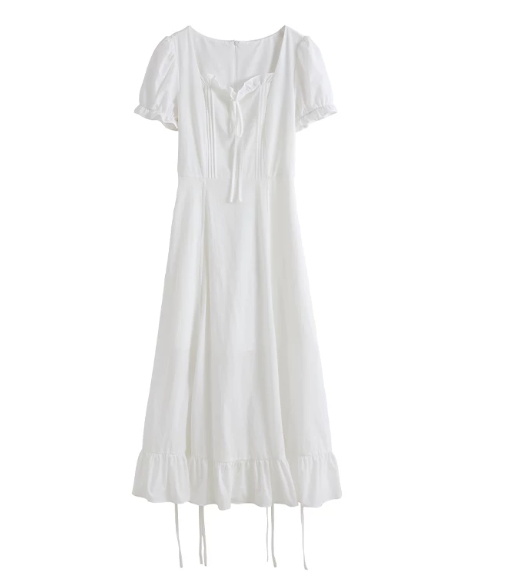 Minimalist Red Square Midi Women Dress with Soutache Casual Dress Summer Dress RS074