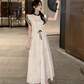 Fairy New Chinese Style Two-piece Suit Flying Sleeve Waist Shirt Skirt Chinese Style Suit R1723