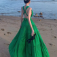 Backless V-neck swing dress new style slim seaside holiday beach dress atmosphere R1608