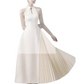 Minimalist Black A-Line High Collar Long Women Dress Prom Dress Evening Dress RS084