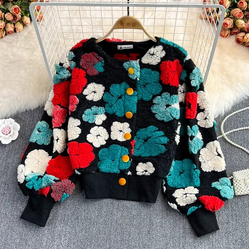 new fashion flower cardigan jacket for women     S3958