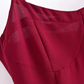 2025 summer new sexy petite wine red holiday short suspender dress R0916