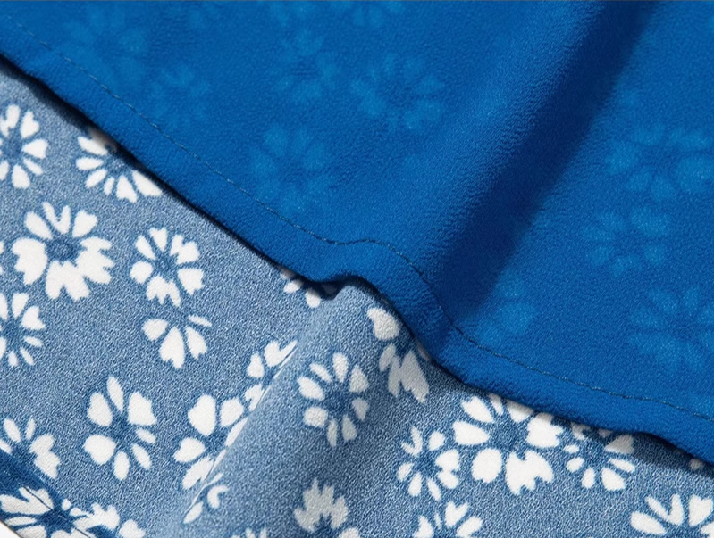 2025 Summer New Blue Floral Daisy Holiday Short Suspender Dress R0968