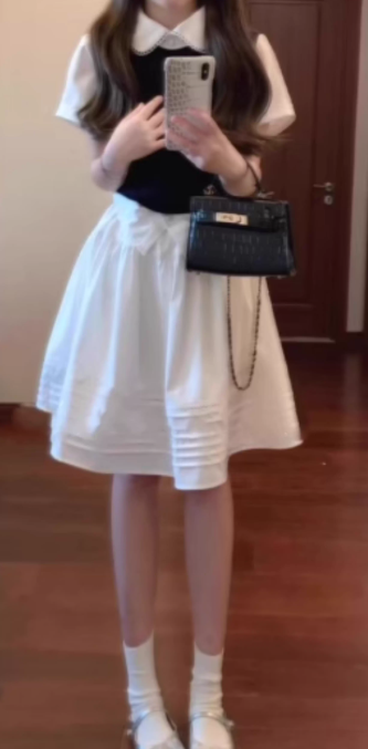 Pure outfit suit white shirt vest skirt short outfit a complete set 2025 new style R0830