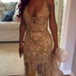 Gold prom dress Sexy Mermaid Long Prom Dress,Evening Dress      S6676