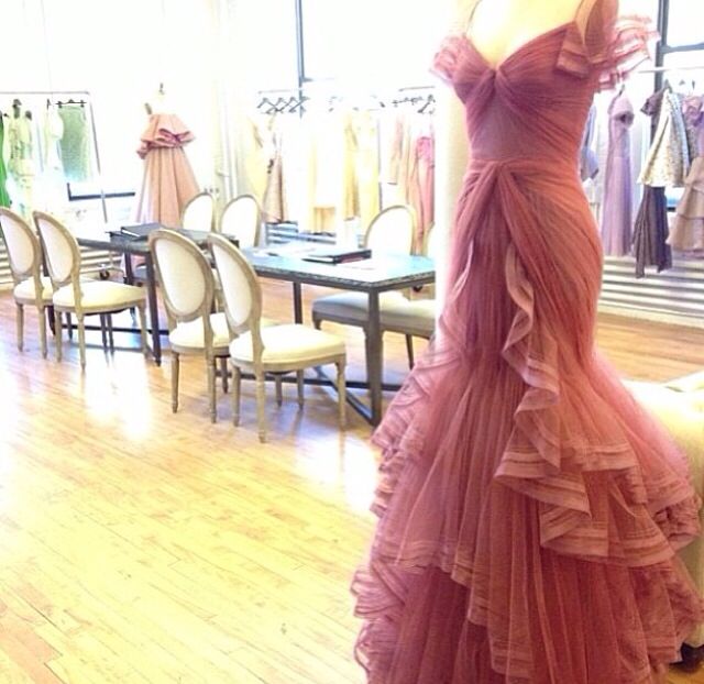 Pink Tulle Party Prom Dresses Long Evening Dress       S6598