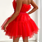 Red Cocktail Dresses A-Line Homecoming Dresses    S2048
