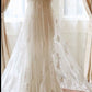 A-Line Tulle Lace Wedding Dress Elegant Long Wedding Party Dress     S6615