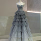 Lavender Tulle Long Prom Dress, Lovely A-Line Evening Dress      S6670