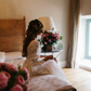 lantern sleeve wedding dresses,Rustic lace wedding dress,white wedding dresses    S1098