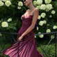 Elegant  Burgundy Pleated Evening Dress Sleeveless Women Sexy Party Dresses      S6775